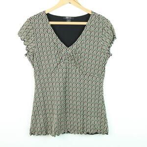 Vintage Medium Babydoll Top Y2K Polka Dot Soft Girl Mesh Lettuce Hem Dainty